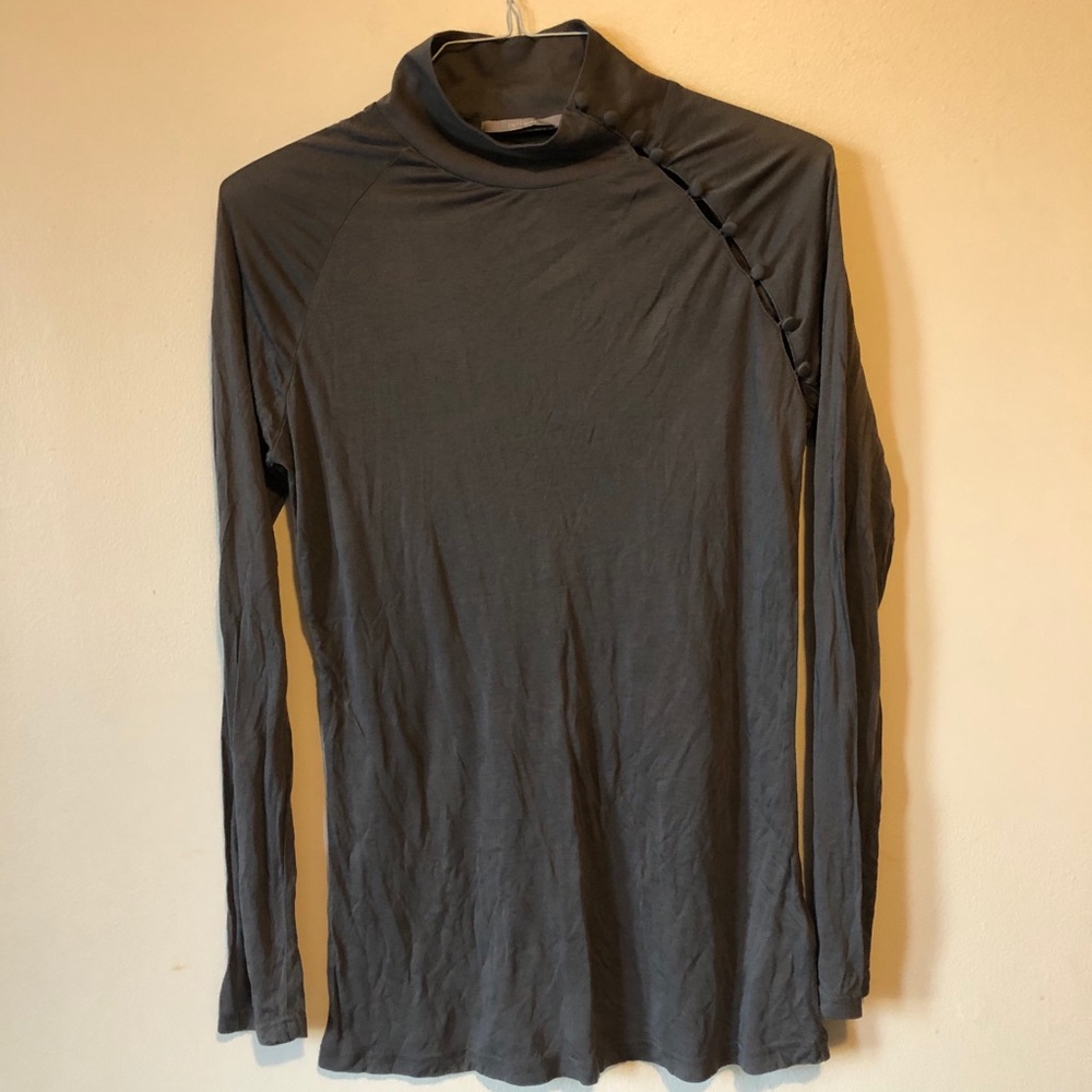 3for20 Inwear Gray Mock Neck Long Sleeve Shirt Top